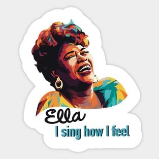 Ella Fitzgerald Fan Art for Jazz Lovers by LozsArt Sticker